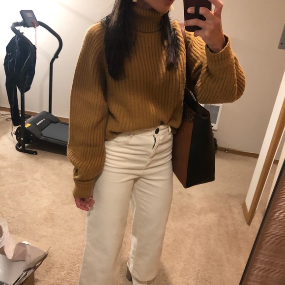 Turtleneck roll neck tucked sleeve sweater sz S - Picture 8 of 8